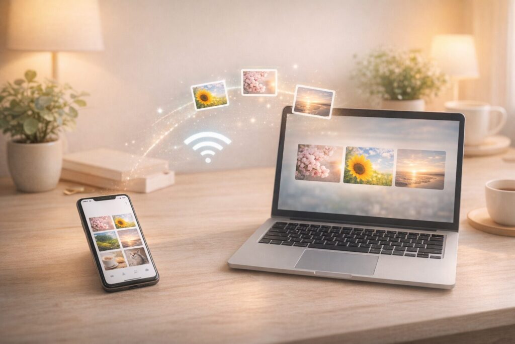 【保存版】ケーブル不要！スマホの写真をPCに一瞬で送る方法